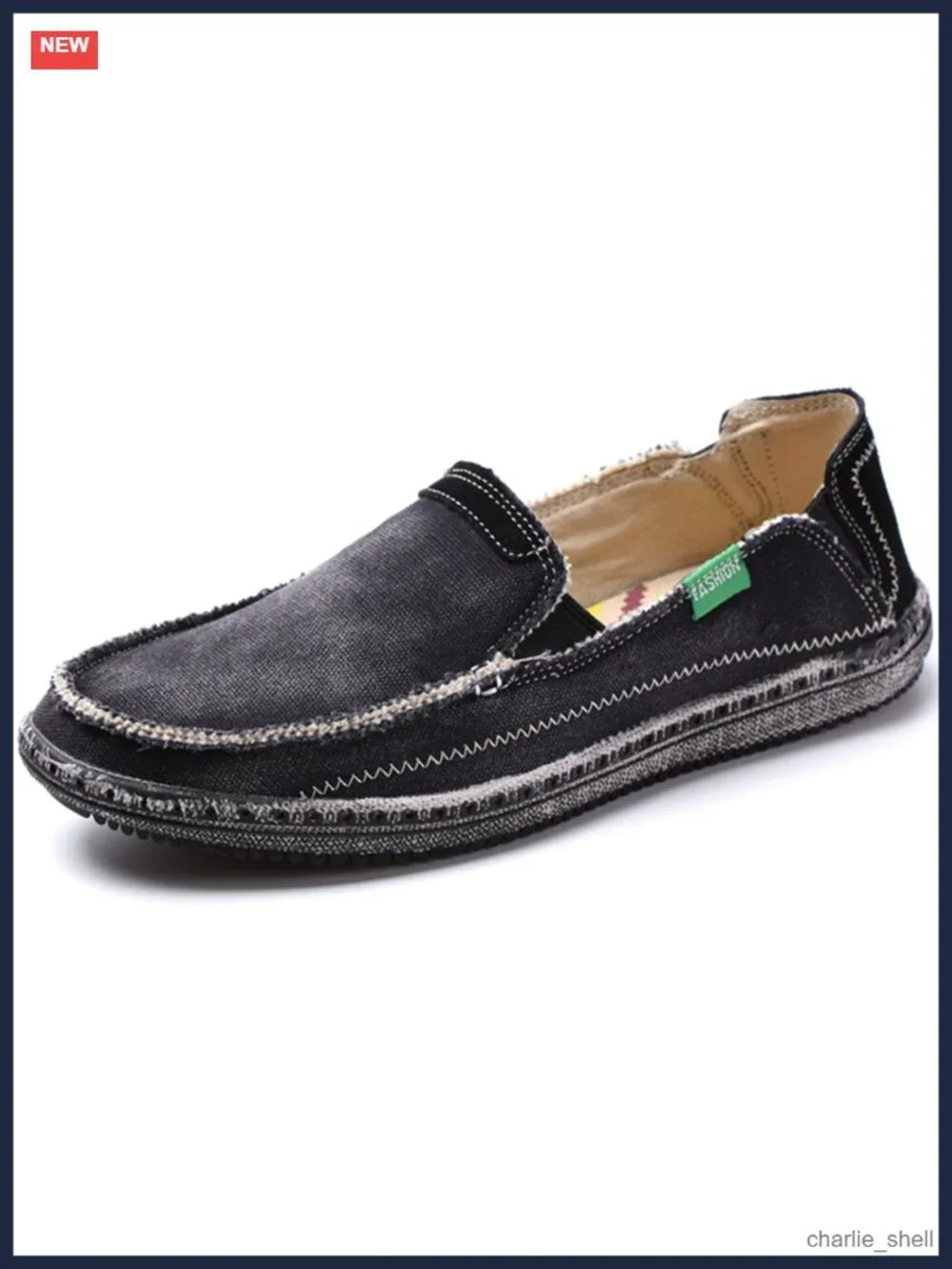 Mens Canvas Slip On Deck Shoes Casual Loafers Boat Shoes Zero Drop Flat